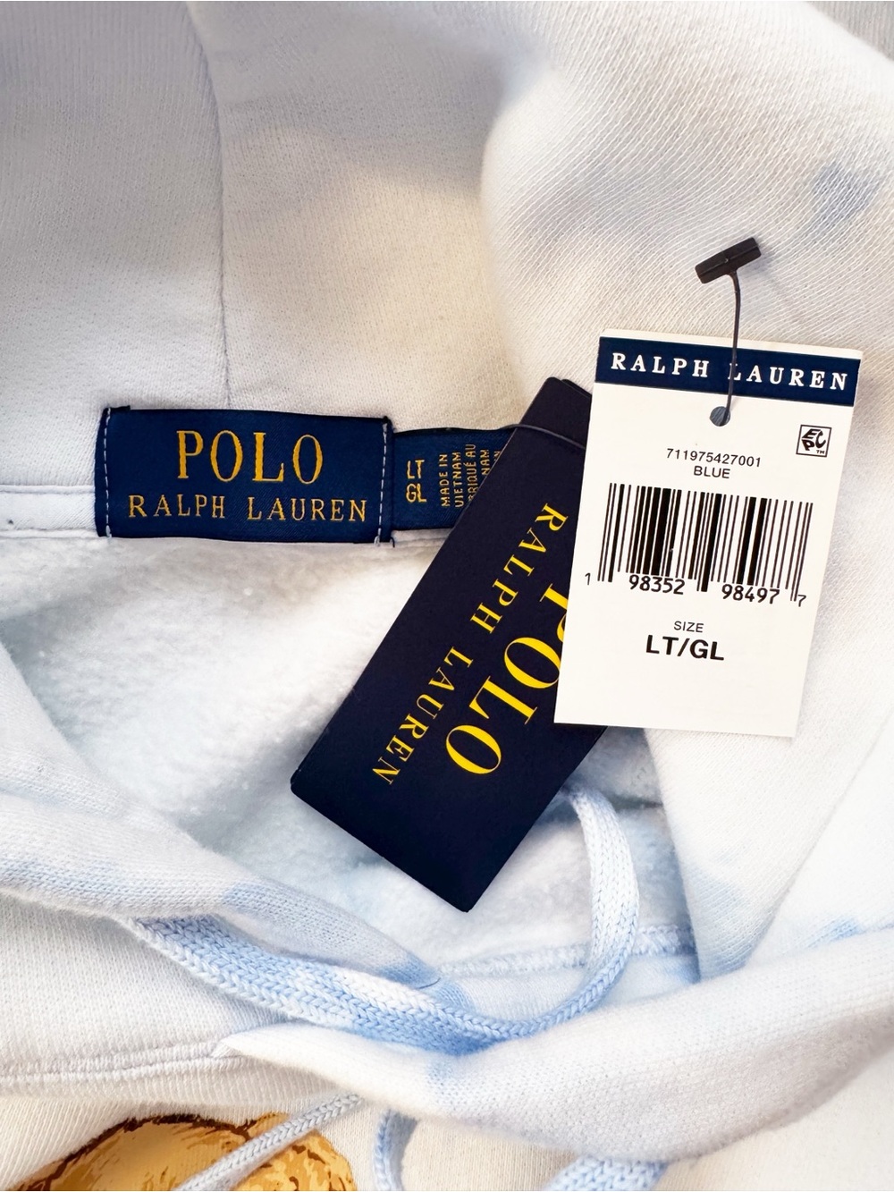 Polo Ralph Lauren Polo Bear Tie Dye Hoodie | LARGE TALL NWT - Picture 6 of 9